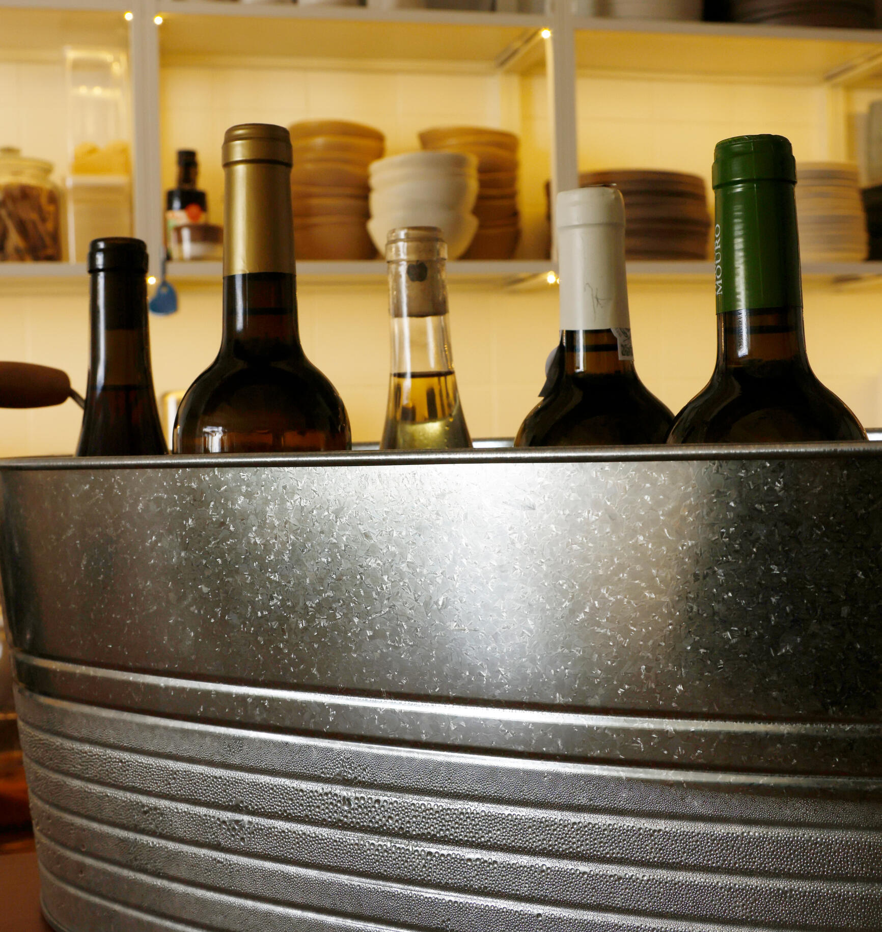 Selection of natural wines served at Veggieterraneo